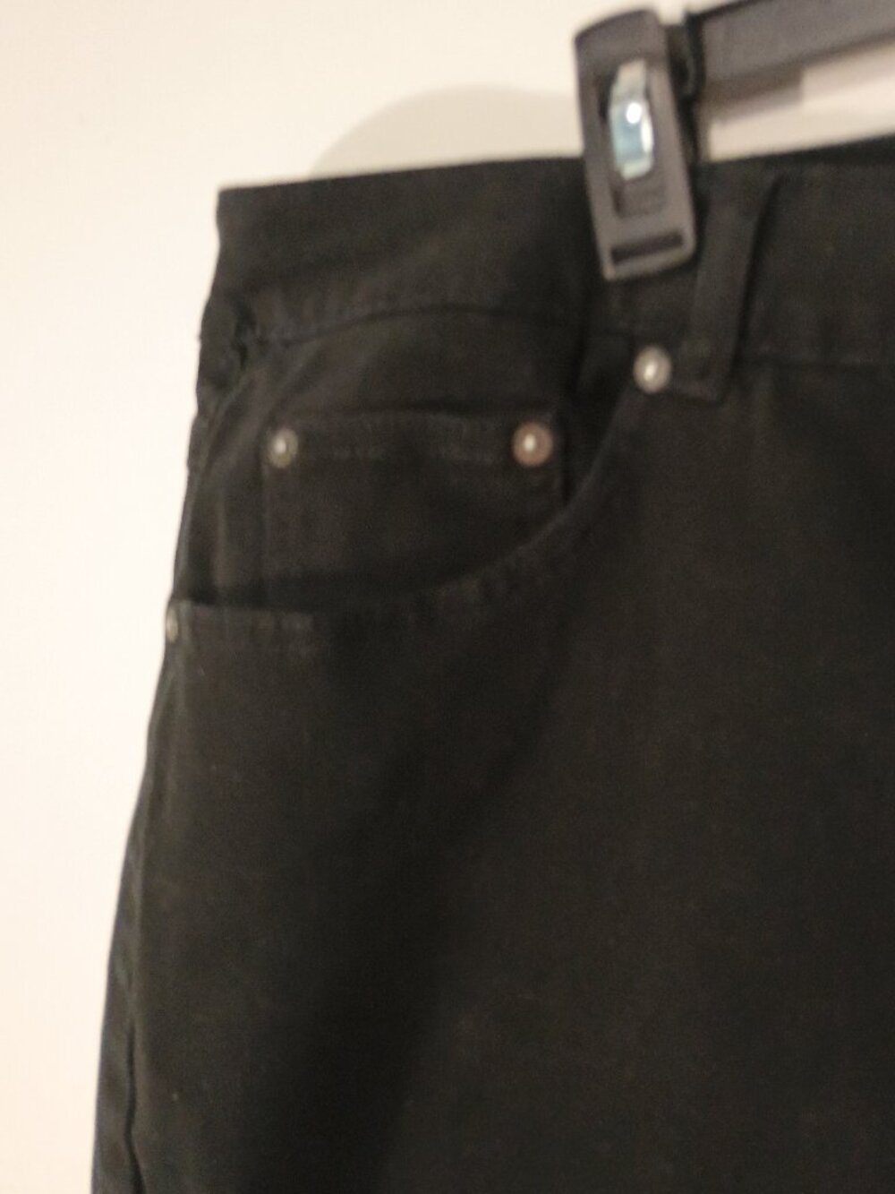 JMS Just My Size Black Stretch Denim Capri Jeans 26W Short Plus Size Classic - Picture 4 of 7